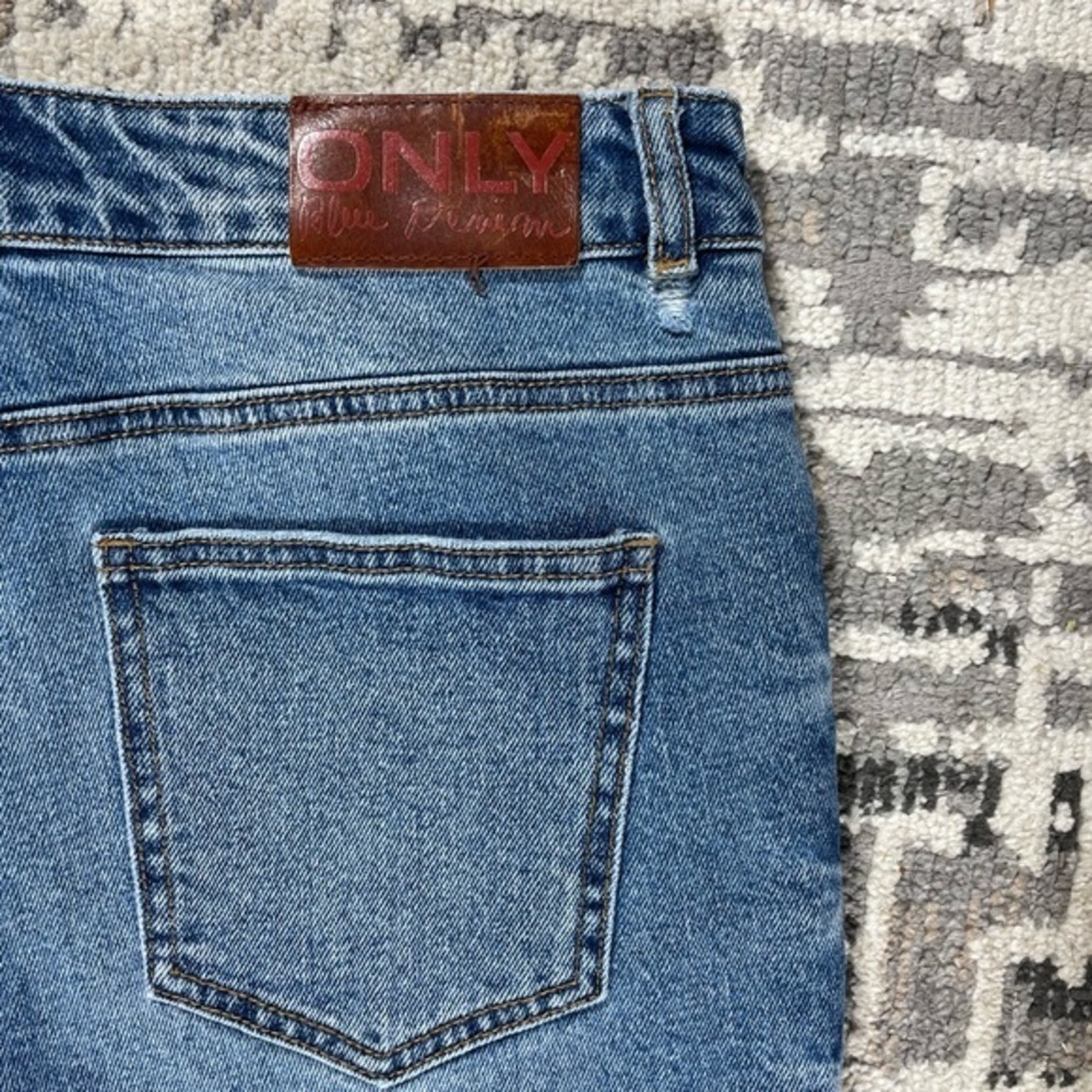 ONLY Erin High Waisted Straight Leg Blue Jeans Size 30 Cotton - Picture 12 of 13